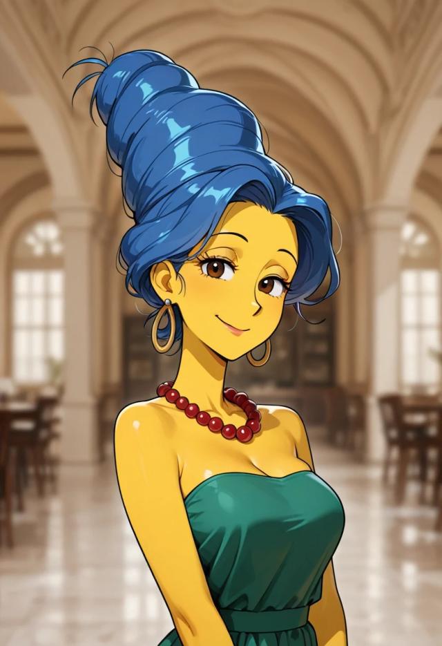 Marge Simpson, anime AI girlfriend